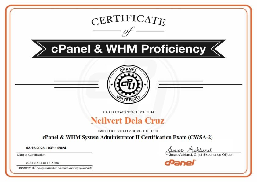 WHM / cPanel Technical specialist - Web Developer - SEO Specialist - Web Hosting Specialist